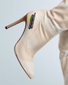 Pair of Over-The-Knee Boots on Women's Legs with Jeans Mockup