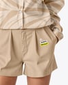 Young Woman Wearing Shirt and Shorts Mockup