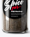 Spice Jar with Grounded Black Pepper Mockup