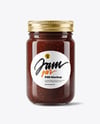 Glass Jar with Fig Jam Mockup