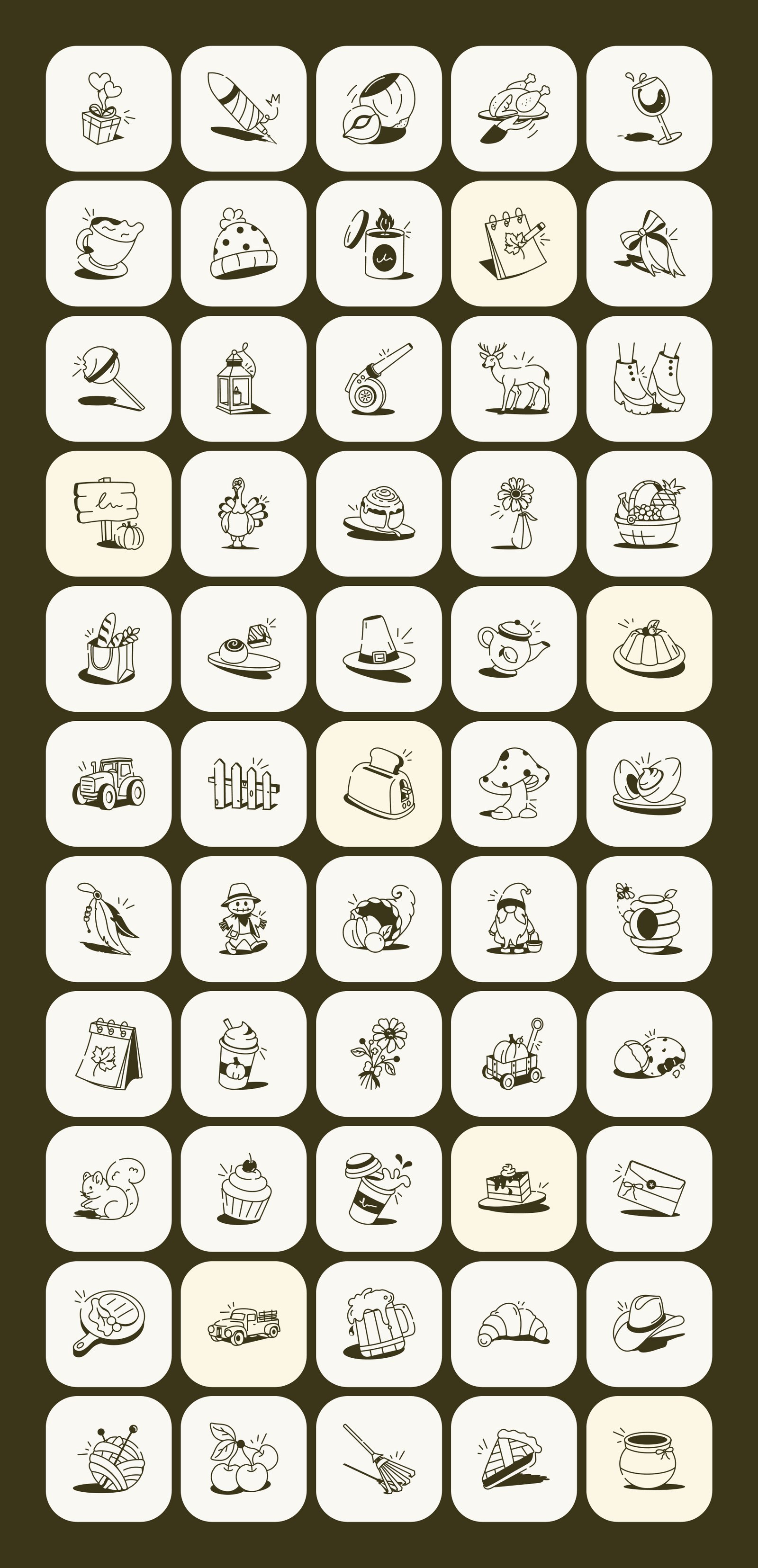 Thanksgiving Drawings Art Set