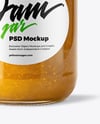 Glass Jar with Yellow Fig Jam Mockup