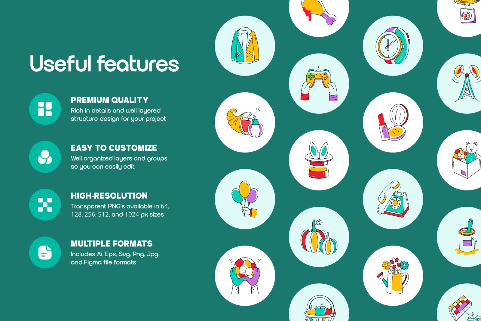 Everyday Doodle Icons Bundle