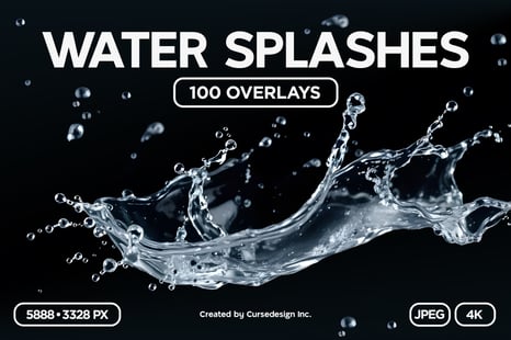 Realistic Water Splash Overlays - Textures