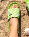 Slide Sandals on Women's Legs Mockup