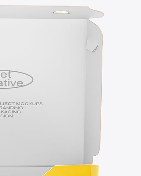 Opened Paper Food Box Mockup