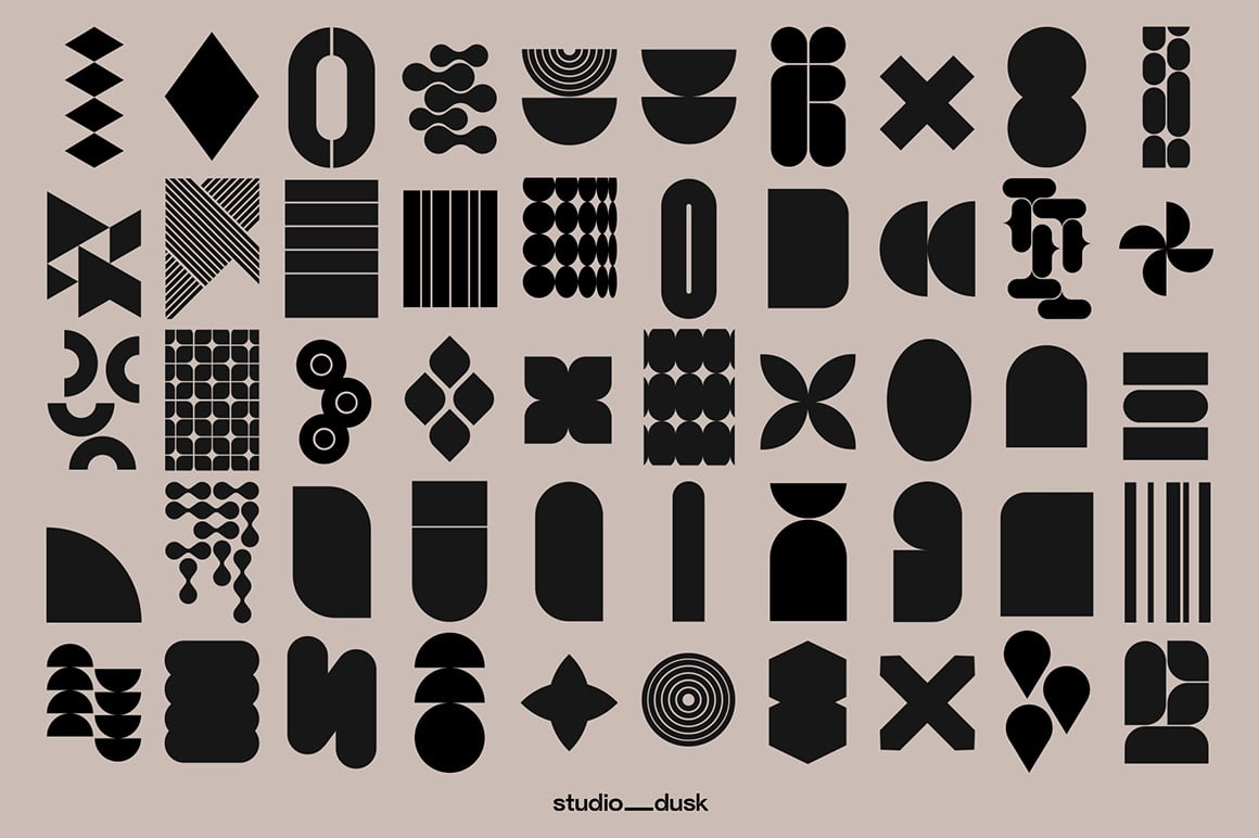 Abstract Geometric Masks and Shapes