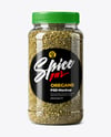 Plastic Spice Jar with Oregano Mockup
