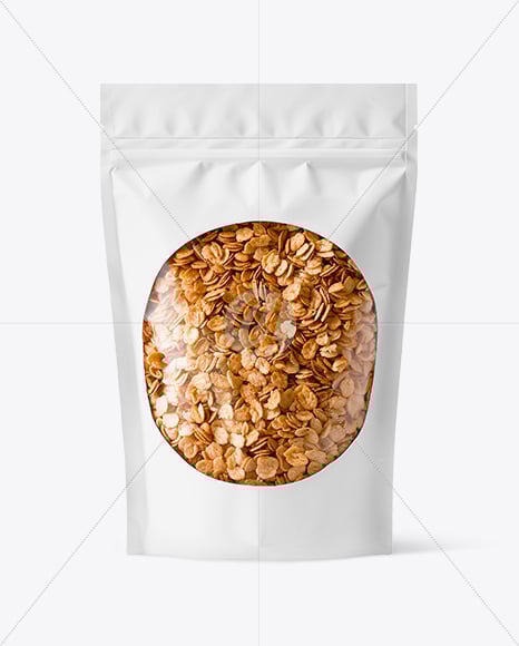 Stand-up Pouch with Granola Mockup
