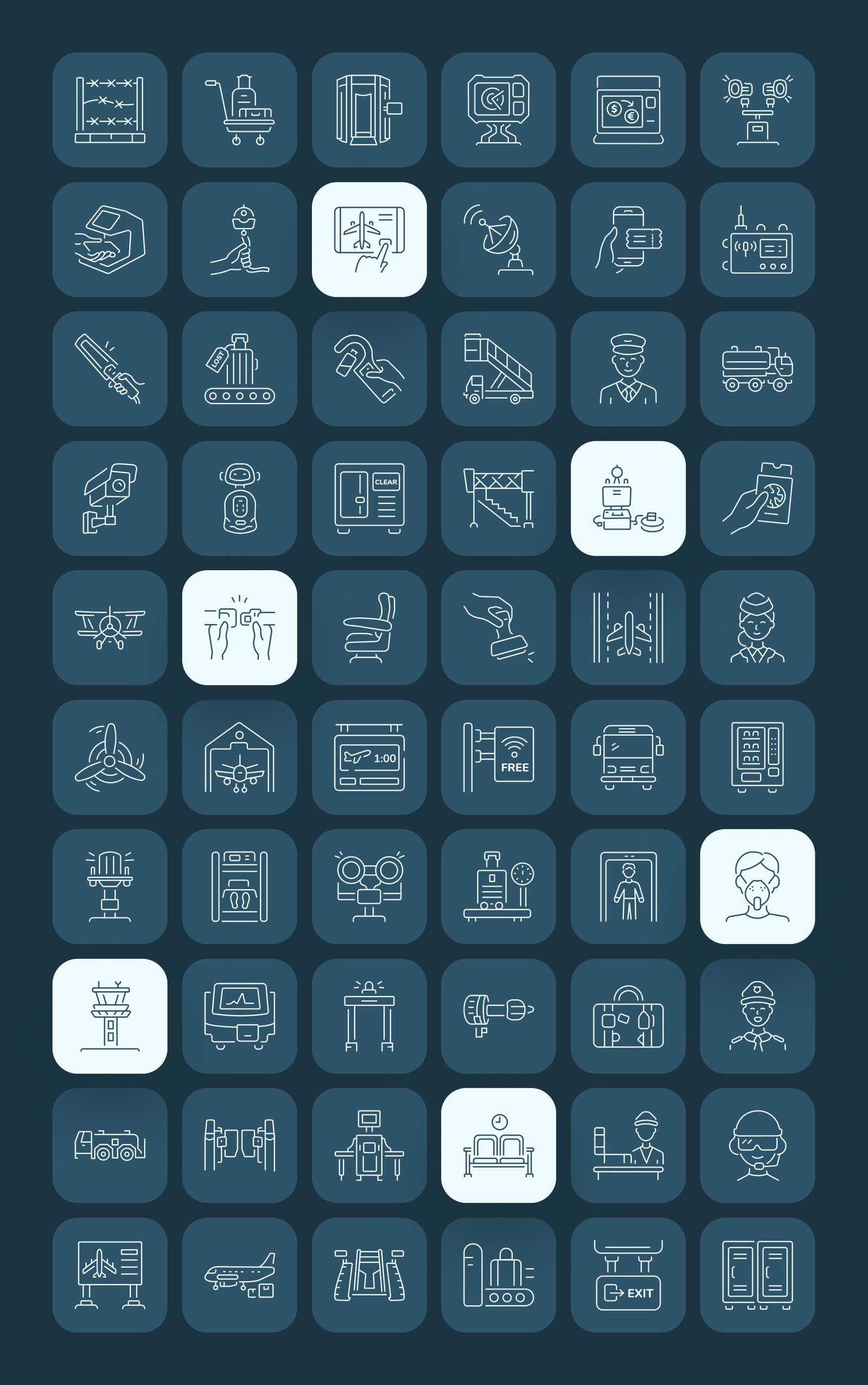 Airport Icon Art Set