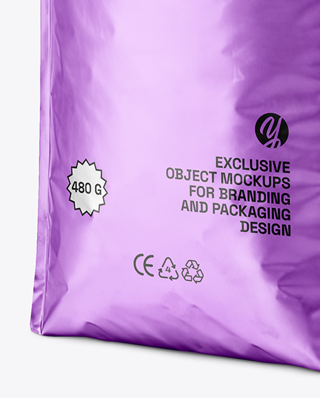 Metallic Coffee Bag Mockup