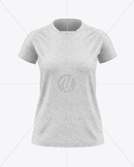 Heather T-Shirt Mockup - Front View