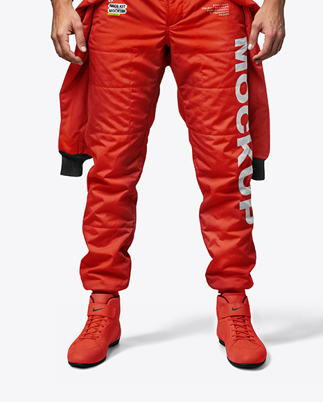 Man Wearing Racing Kit Mockup