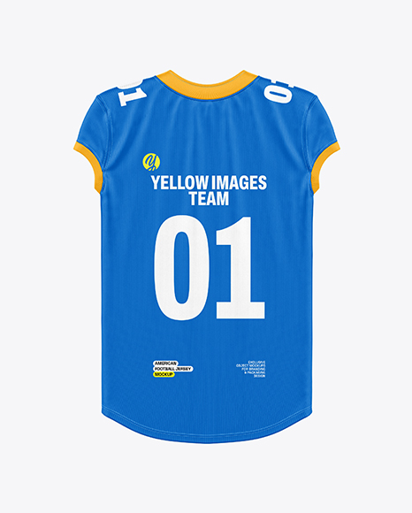 American Football Jersey Mockup - Back View - American football mockup