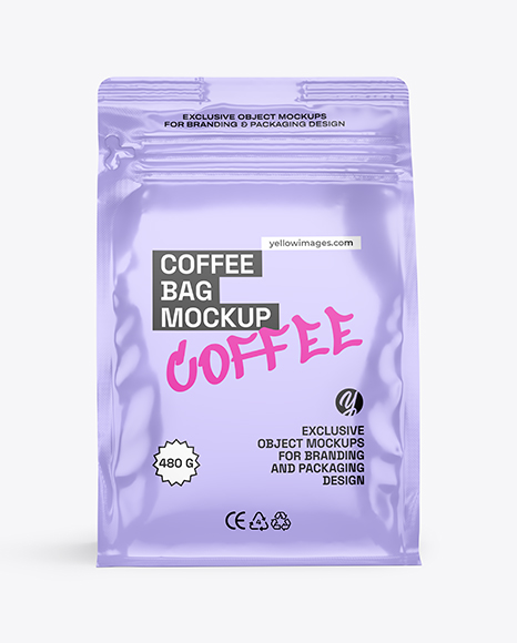 Glossy Coffee Bag Mockup