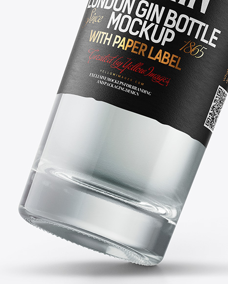 Tall Dry Gin Bottle Mockup