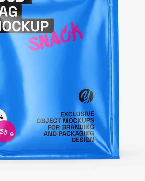 Glossy Food Bag Mockup
