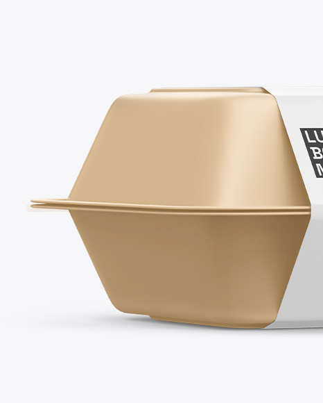 Lunch Box Mockup - Half Side View