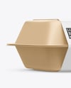 Lunch Box Mockup - Half Side View