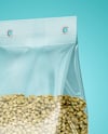 Transparent Package with Green Buckwheat Mockup