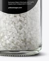 Glass Jar with Coarse Sea Salt Mockup