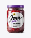 Glass Jar with Mixed Berries Preserves Mockup