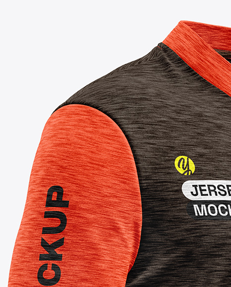 Melange Jersey Mockup - Half Side View