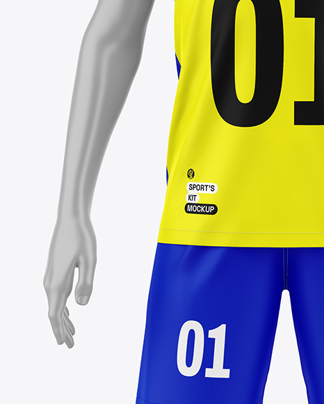 Kids Soccer Kit w/ Mannequin Mockup - Front View