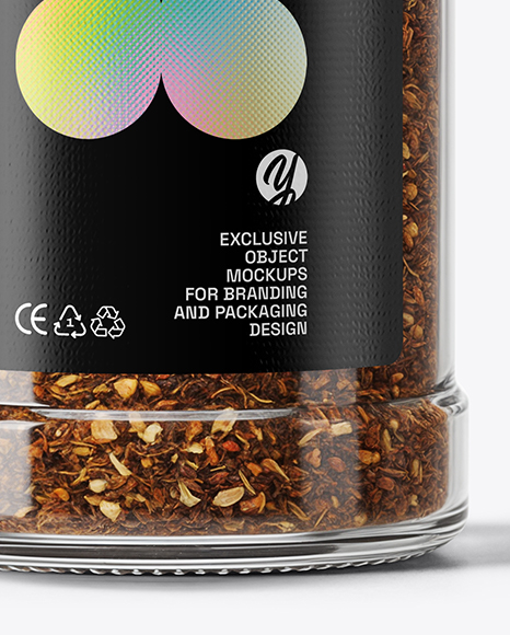 Glass Jar with Creole Seasoning Mockup