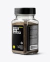 Square Spice Jar with Grounded Black Pepper Mockup