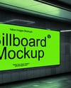 Billboard in Underground Passage Mockup