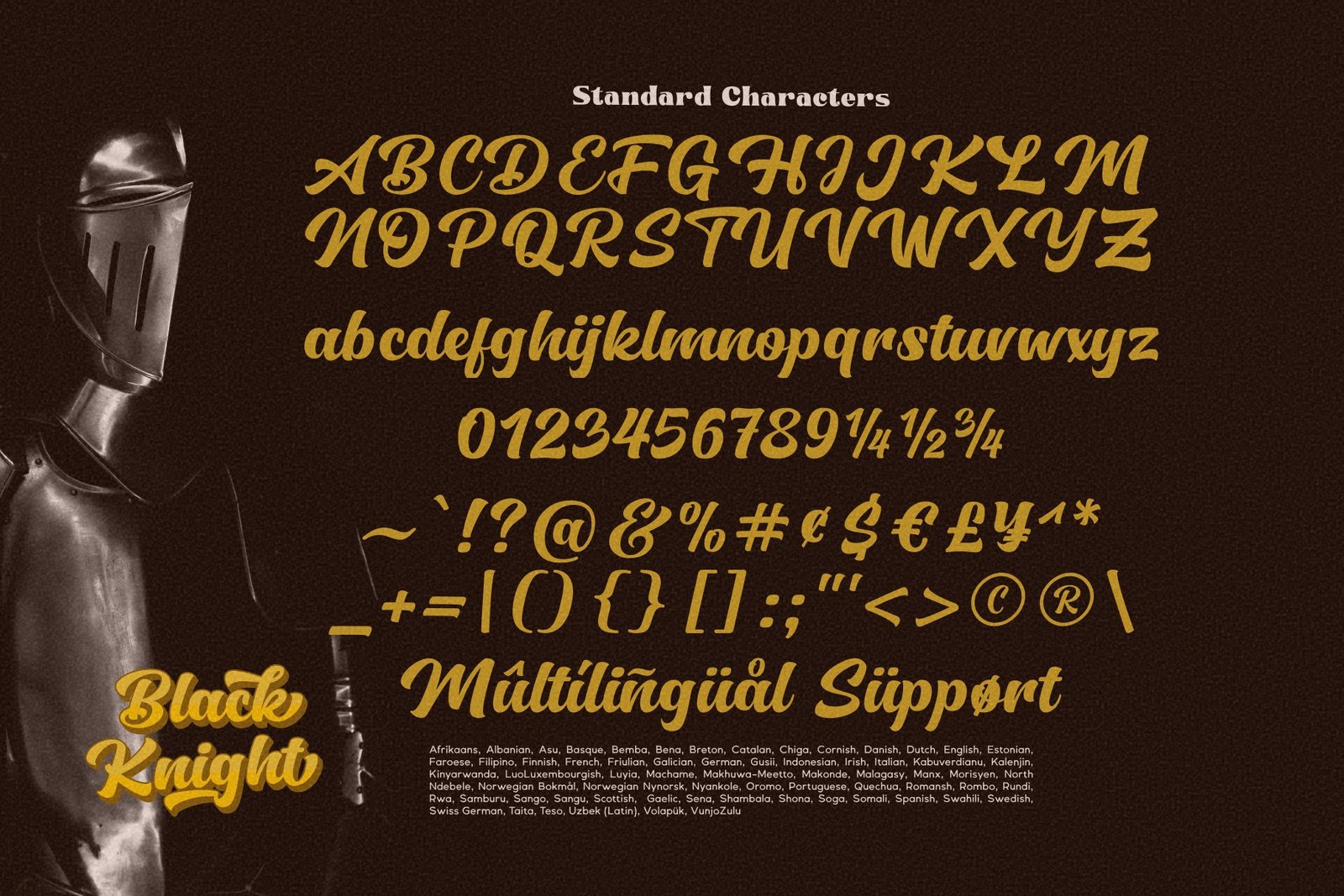 Black Knight / Layered Typeface