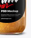 Glass Jar with White Grape Jam Mockup