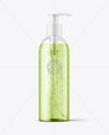 Clear Cosmetic Bottle with Pump Mockup