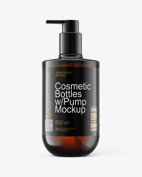 500ml Cosmetic Bottle Mockup