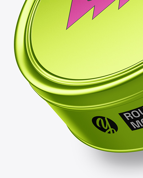 Round Tin Box Mockup