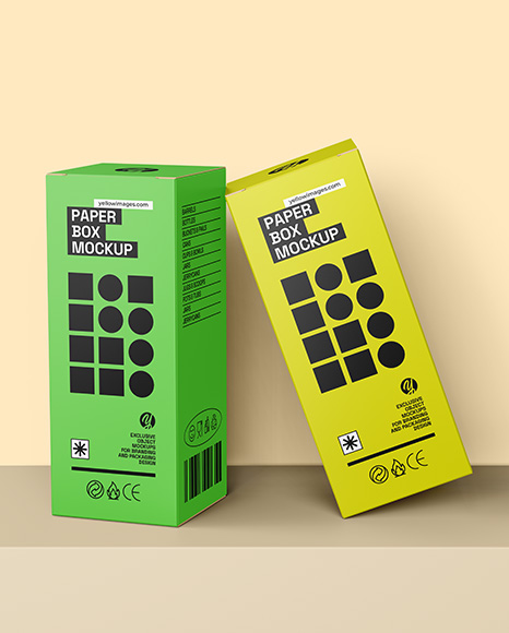 Two Paper Boxes Mockup
