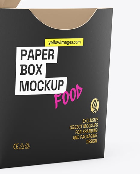 Paper Food Box Mockup