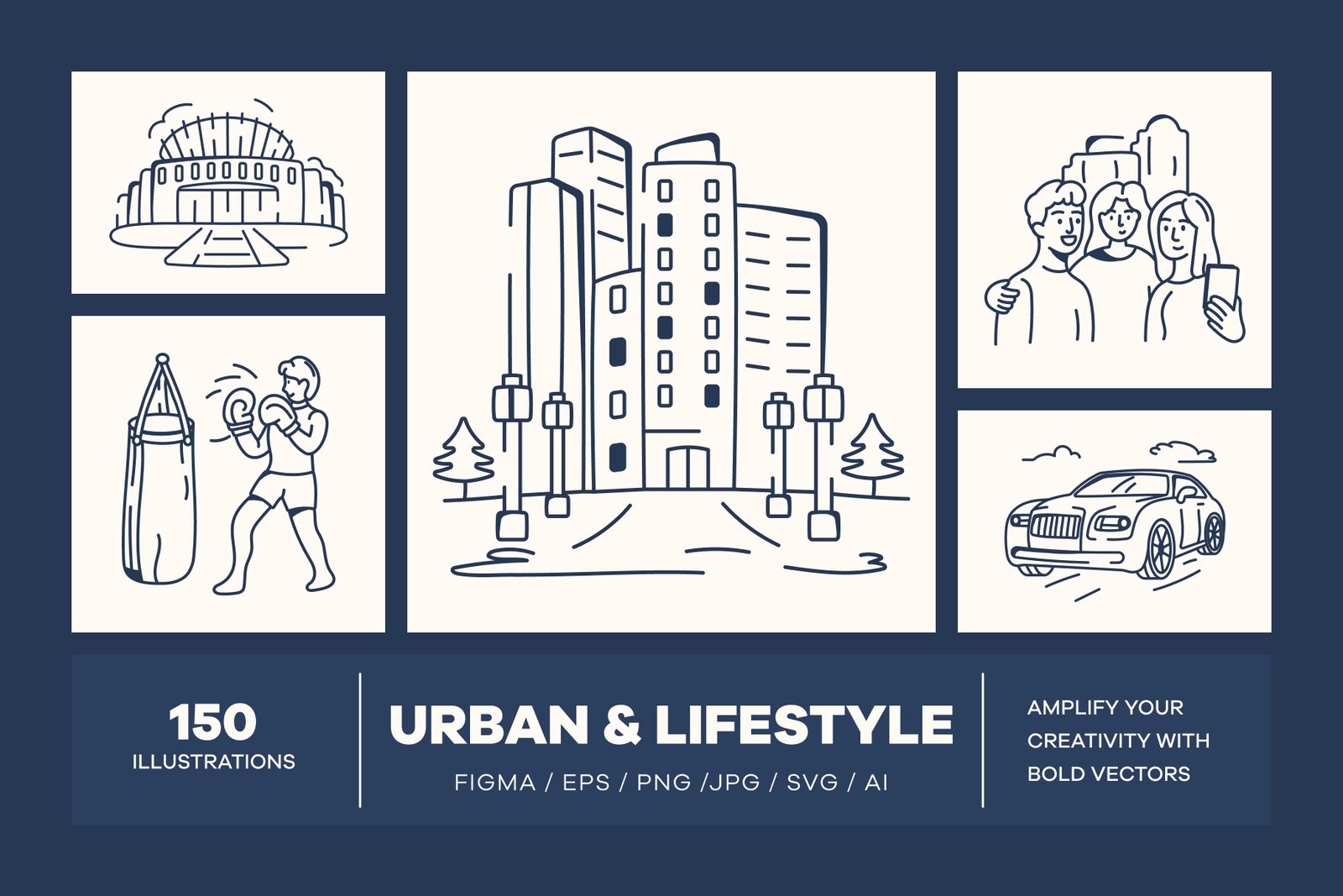 Urban and Lifestyle Illustrations Bundle