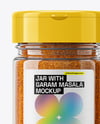 Glass Jar with Garam Masala Seasoning Mockup