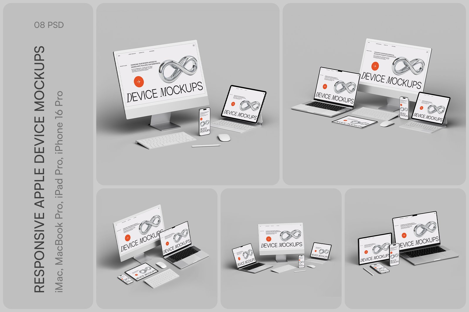 Responsive Apple Device Mockup Set