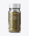 Glass Spice Jar with Oregano Mockup