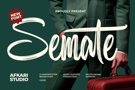 Semate - Handwritten Brush Font - Fonts
