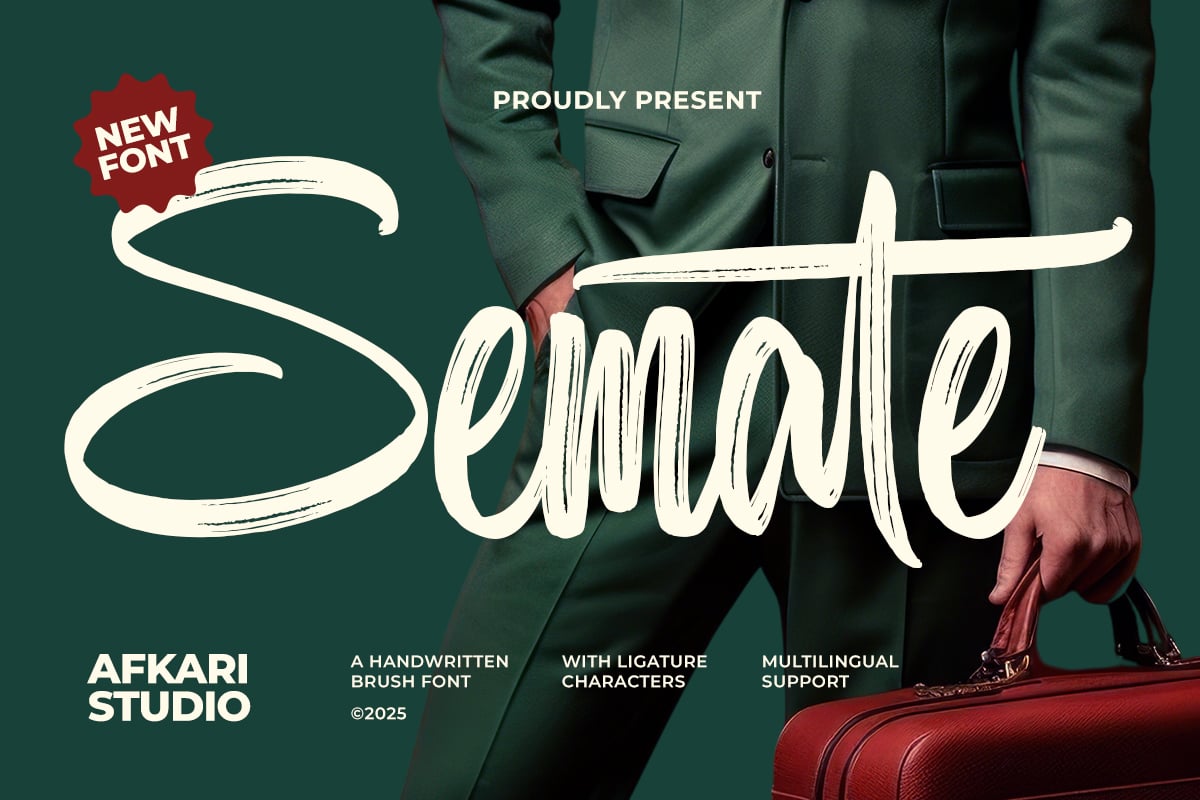 Semate - Handwritten Brush Font