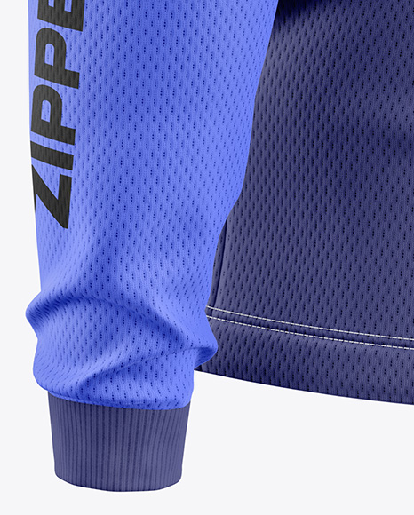 Mesh Jersey Mockup - Back Half Side View