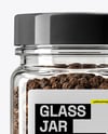 Square Spice Jar with Whole Black Pepper Mockup