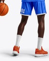 Black Man Wearing Full Basketball Kit Mockup
