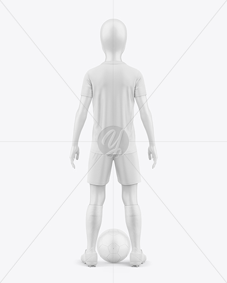 Kids Soccer Kit w/ Mannequin Mockup - Back view