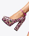 Platform Heels on Woman's Legs Mockup
