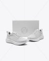 Running Shoes with Box Mockup